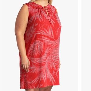 SABRINA BLUE Size 1X Coral Shift Dress